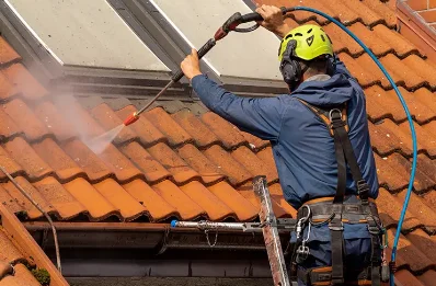 Démoussage et hydrofuge de toiture à la Courtète